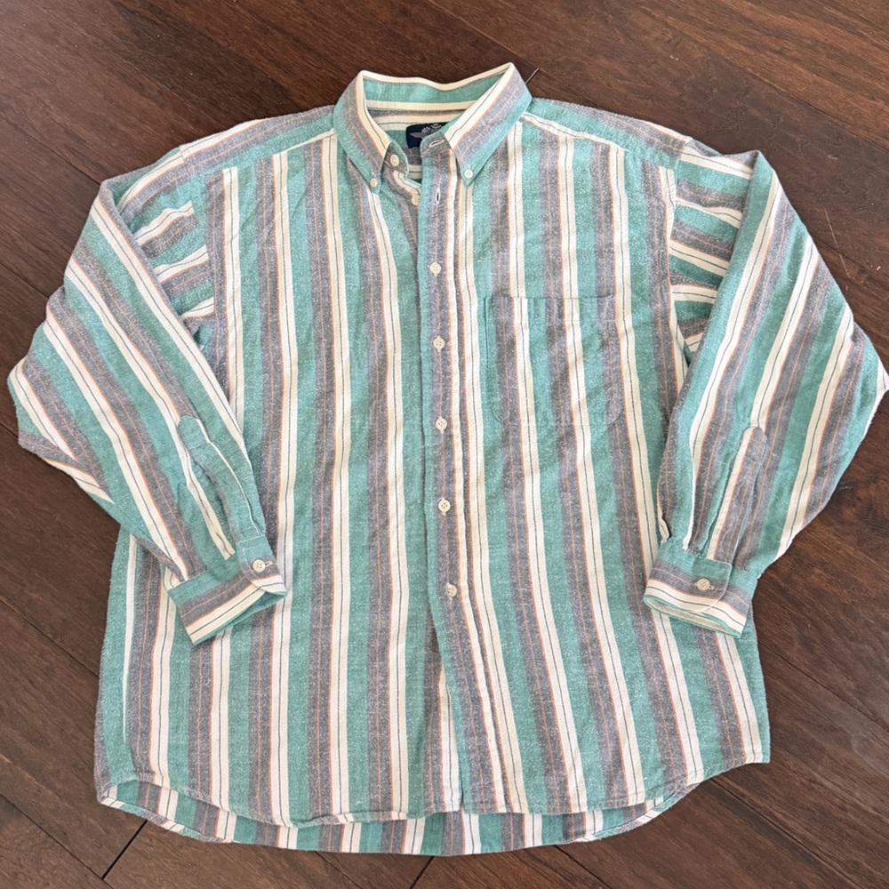 VTG Global Pacific Striped Button-Up Shirt